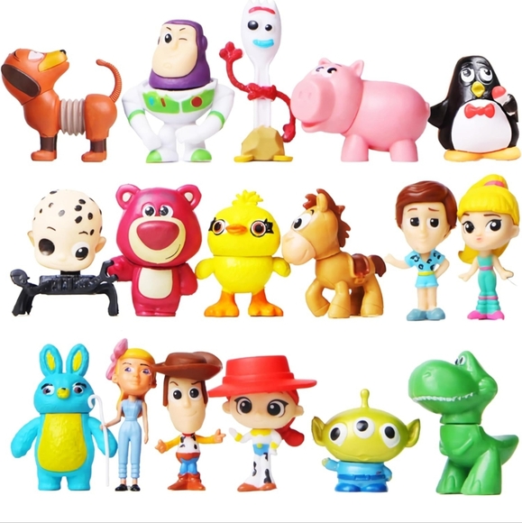 17-Piece 1.4" to 1.8" Tall Toy Story Action Figures. Perfect For Bday Cakes! - Picture 3 of 5